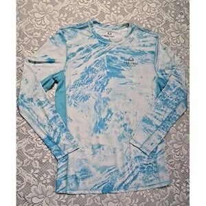 Realtree Fishing Shirt Mens Medium Green Long Sleeve Aspect Rash Gaurd Outdoors